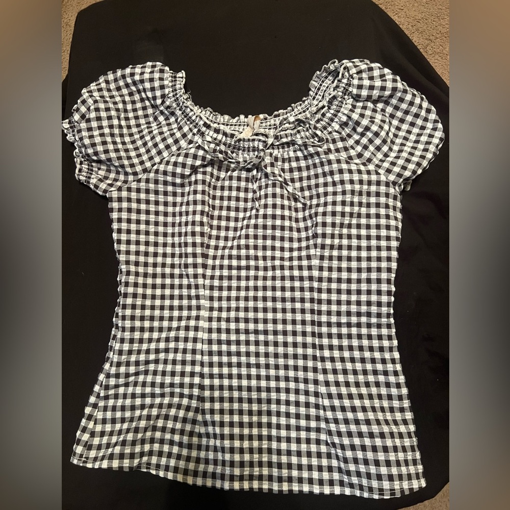 Gingham corset style top